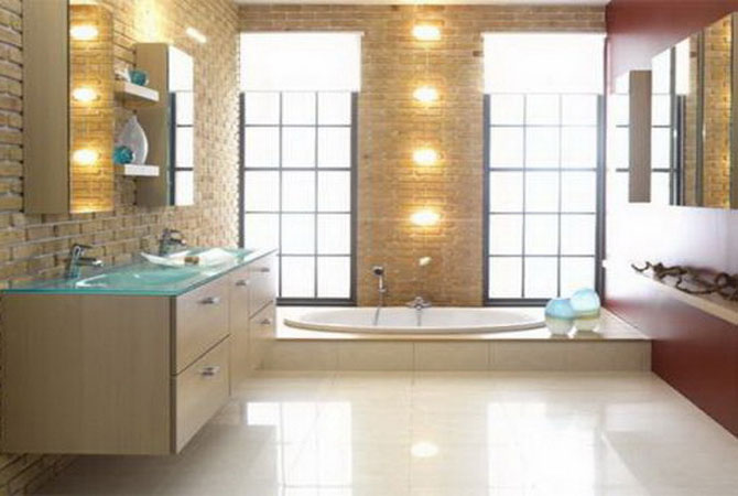 дизайн ванной комнаты плитка