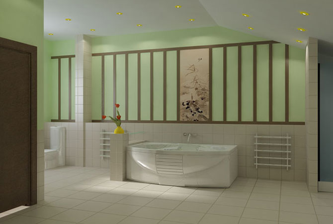 современные интерьеры ванных комнат